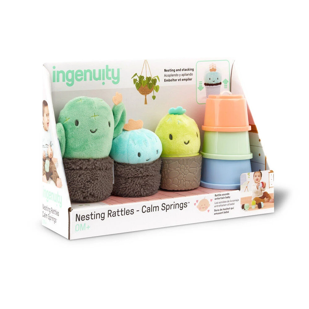 Ingenuity Calm Springs Nesting Rattles​