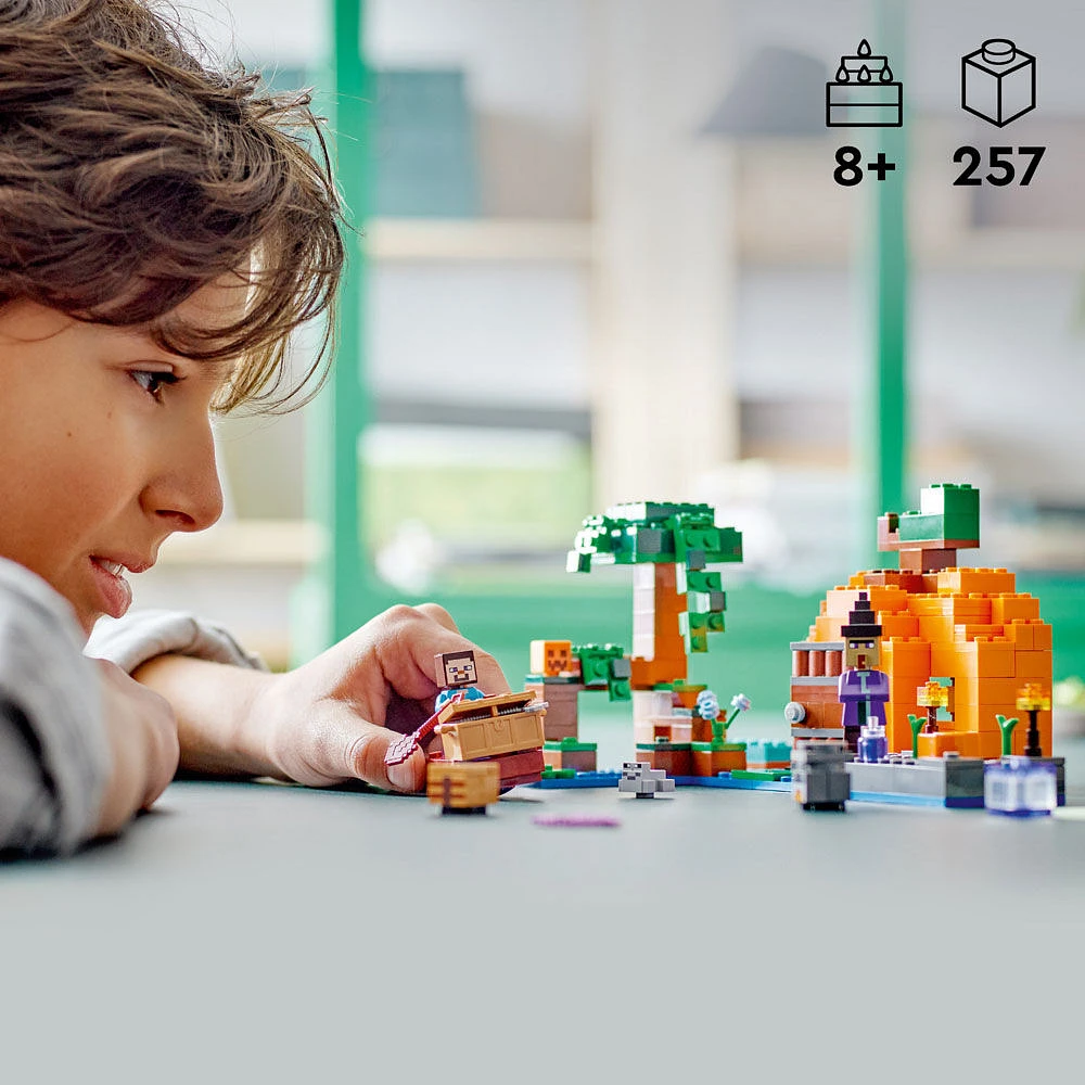 LEGO Minecraft La ferme de citrouilles 21248 ; Ensemble de jeu de construction (257 pièces)