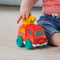 Fisher-Price - Camion de pompiers sonore, jouet à pousser pour bébés