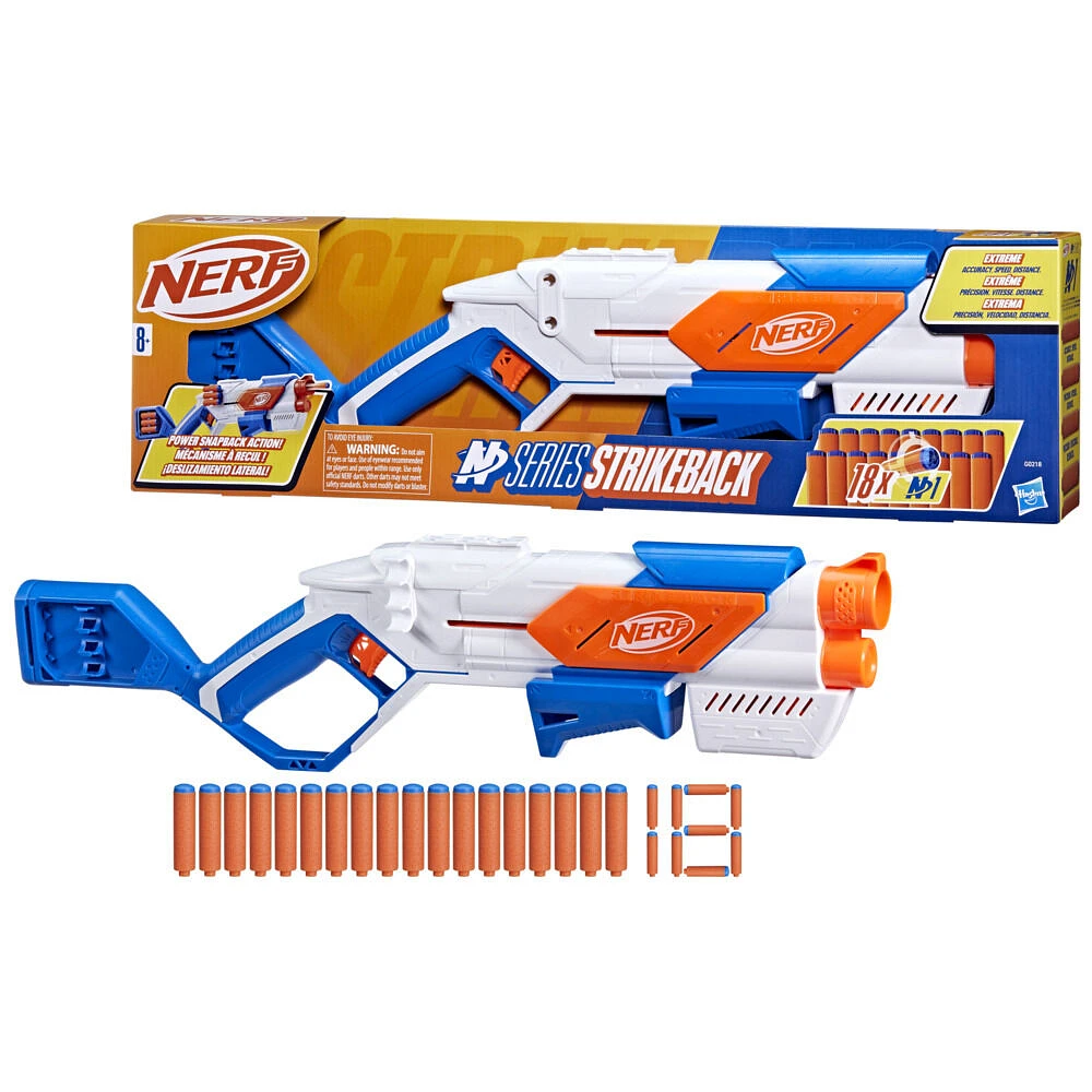 Nerf N Series blaster Strikeback et 18 fléchettes Nerf N1 - Notre exclusivité