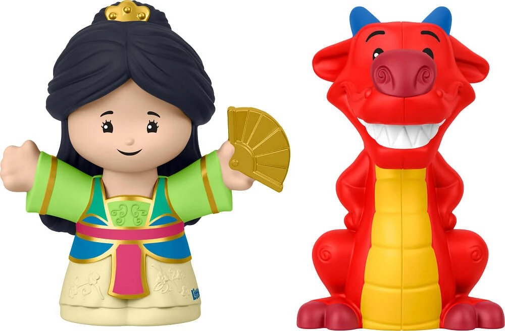 Disney Princess Mulan & Mushu Little People Figure Set for Toddlers and Kids