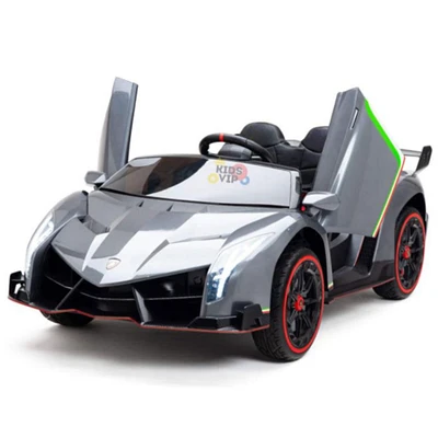 KidsVip 12V Lamborghini Veneno W/RC- Silver