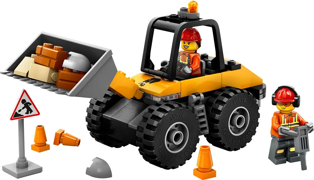 LEGO City Yellow Construction Wheel Loader Building Sensory Toy - Construction Toy for Toddlers - 60450