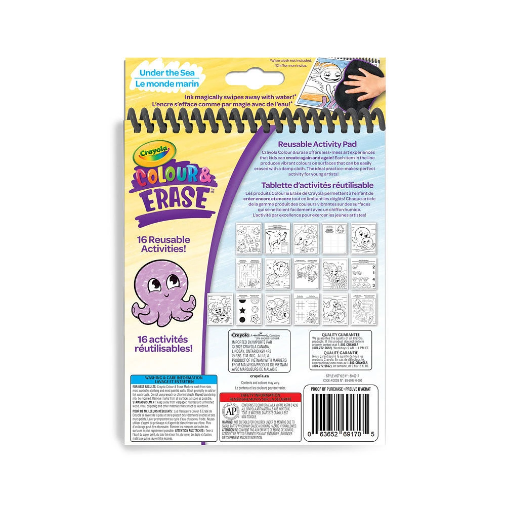 Colour Erase Reusable Activity Pad Under The Sea