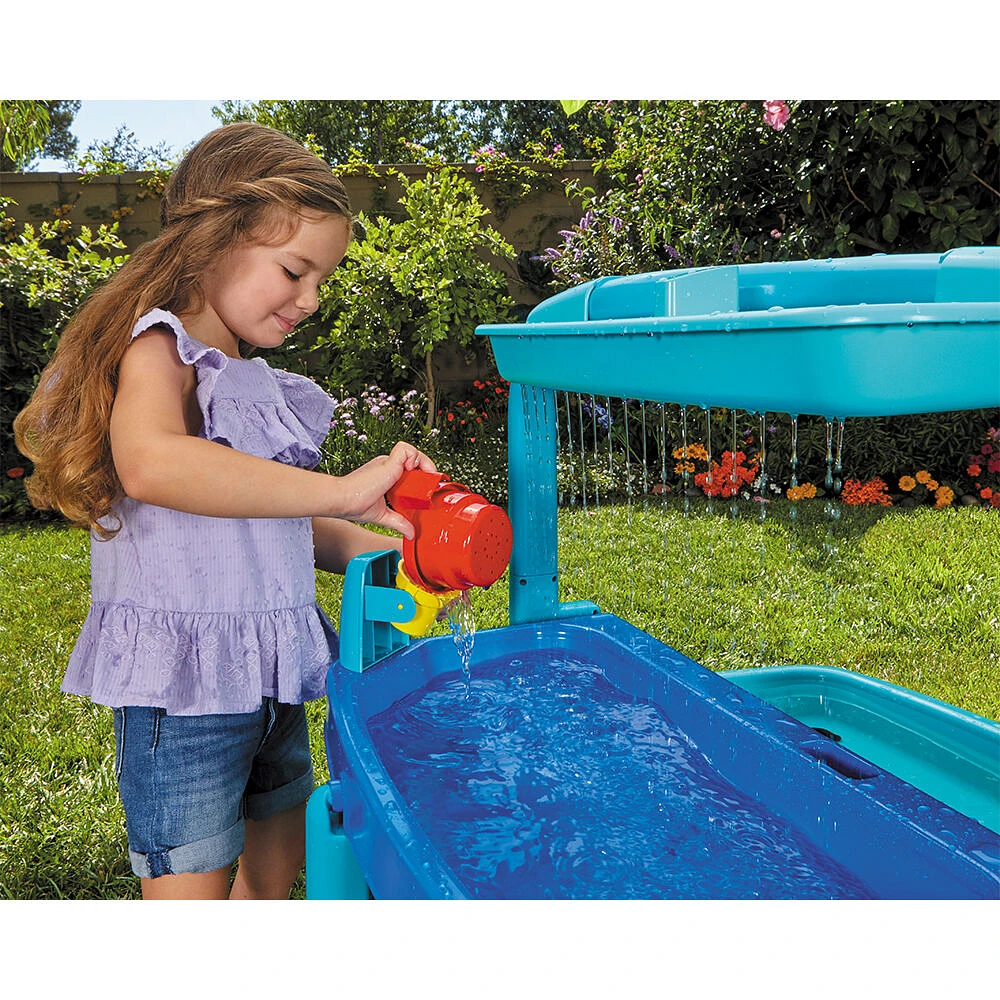 Little Tikes Easy Store Outdoor Folding Water Play Table with Accessories