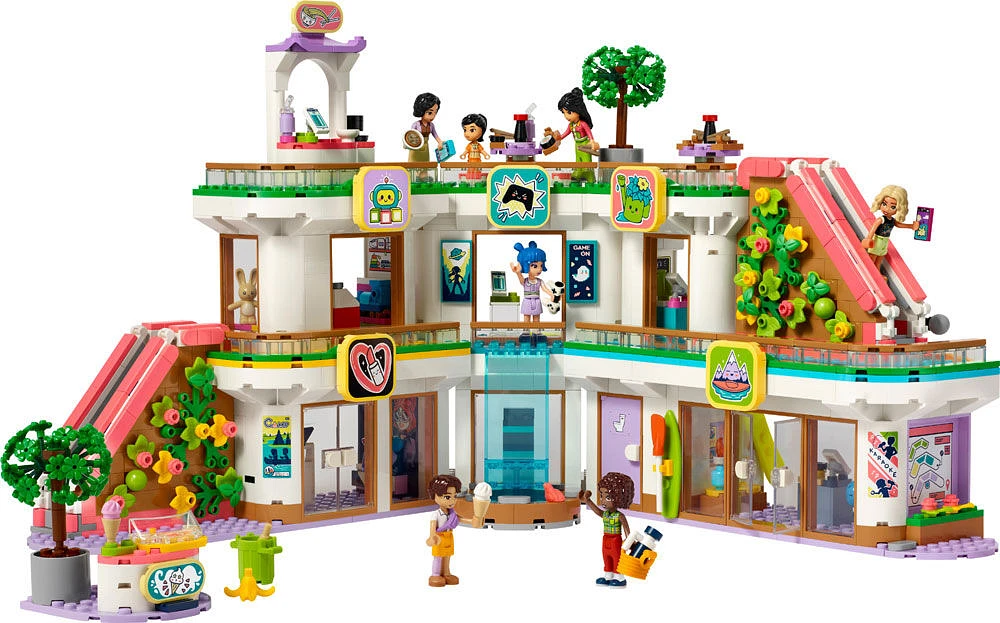 LEGO Friends Heartlake City Shopping Mall Playset, Includes Mini Doll Accessories to Build Social Skills, 42604