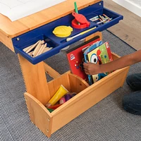 Art Table with Drying Rack and Storage