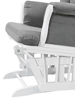 Chaise Berçante Oxford Baby Sawyer avec Repose-pied Blanc/Gris