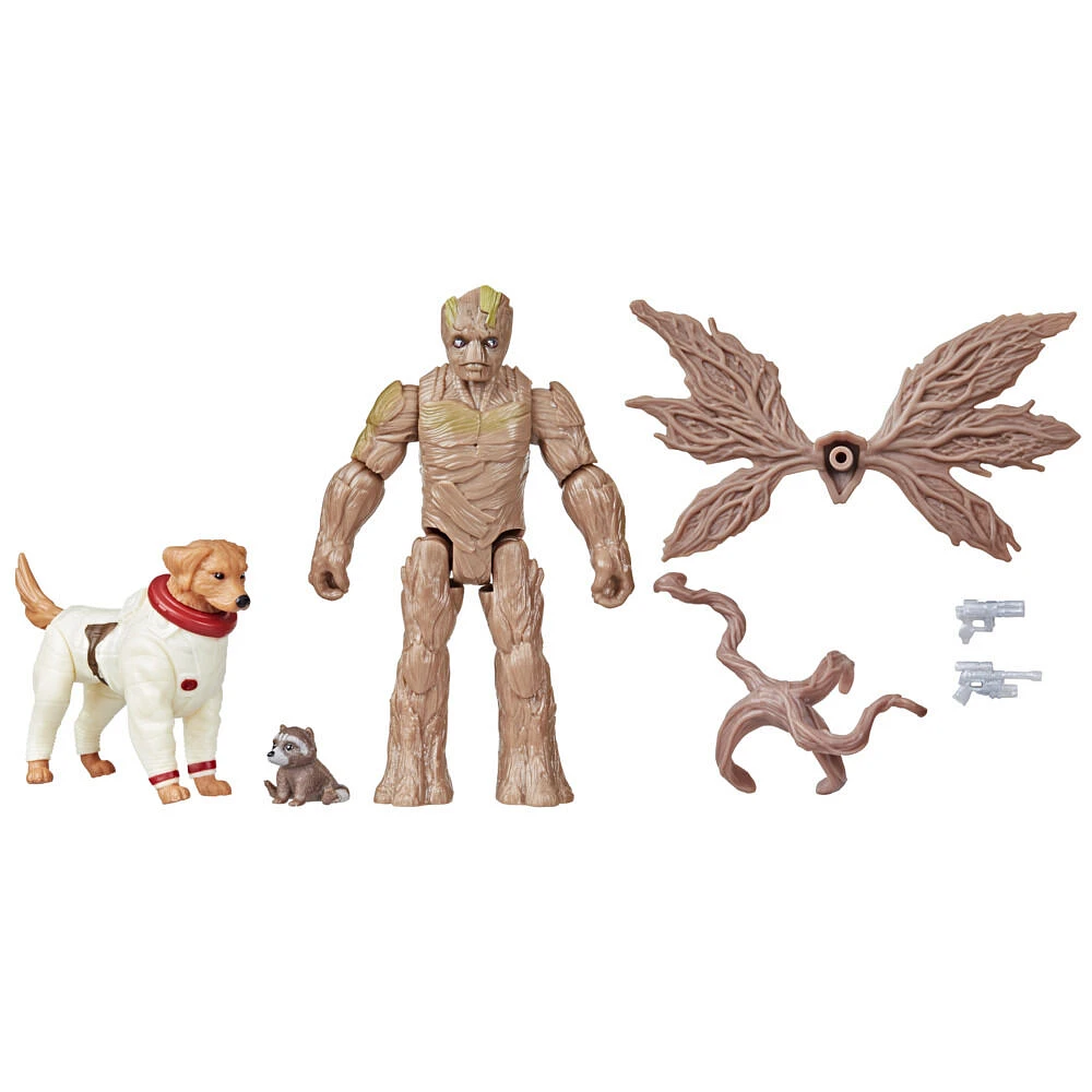 Marvel Gardiens de la galaxie Vol. 3, figurines articulées Groot, Bébé Rocket et Marvel's Cosmo - Notre exclusivité