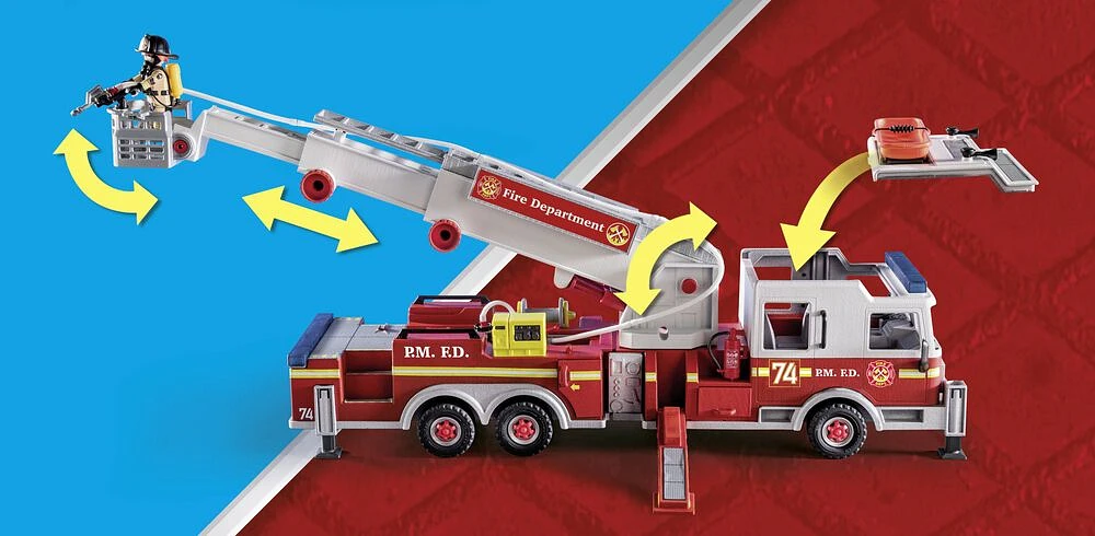 Playmobil - Camion de pompiers avec échelle