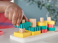 Fisher-Price Empileur de formes en bois, triage, 13éléments