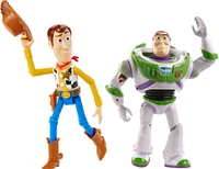 Disney and Pixar Toy Story 7-inch Woody and Buzz Action Figure Toys 2-Pack, Pizza Planet Adventure