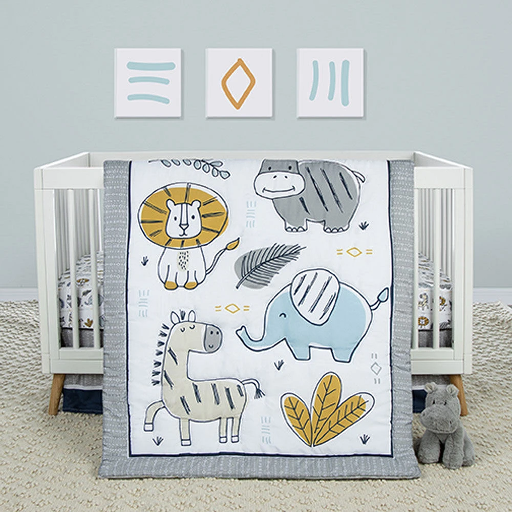 Sammy & Lou 4 Piece Crib Bedding Set - Zambia