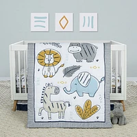 Sammy & Lou 4 Piece Crib Bedding Set - Zambia