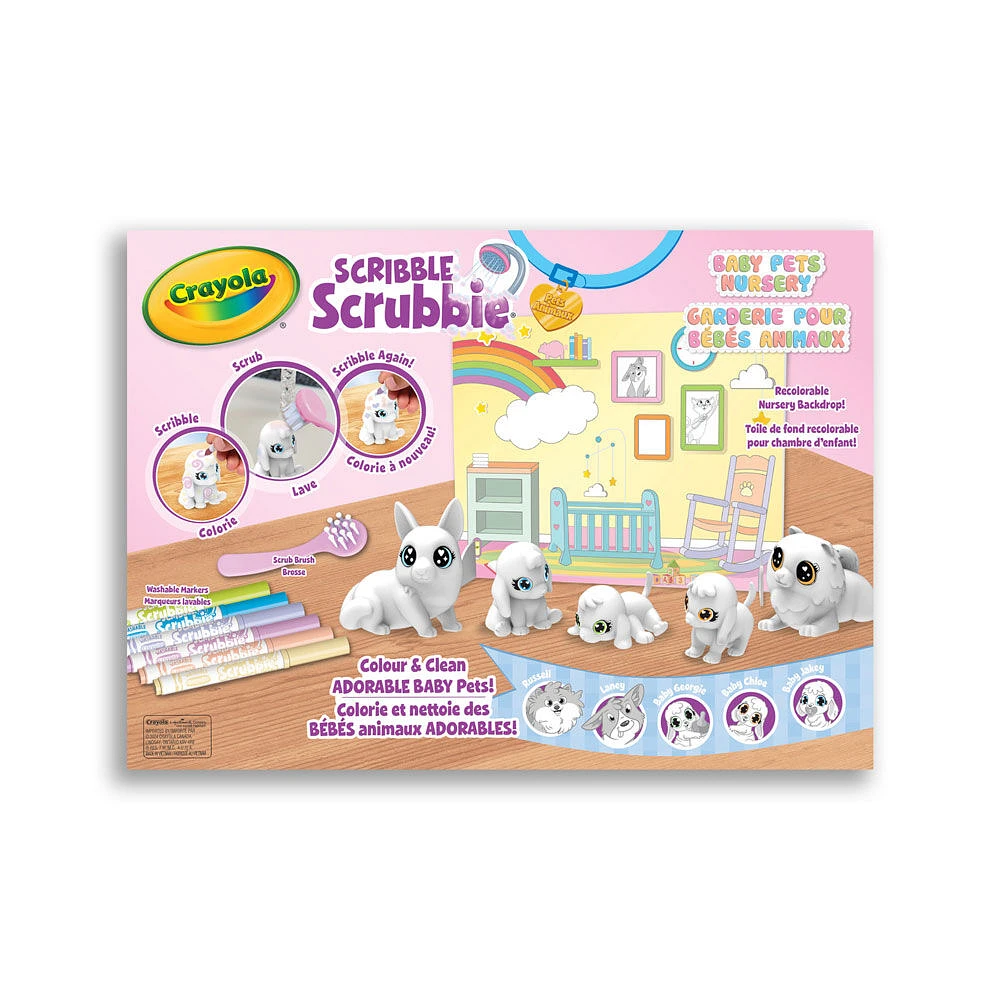 Crayola Scribble Scrubbie Baby Pets Nursery Play Set