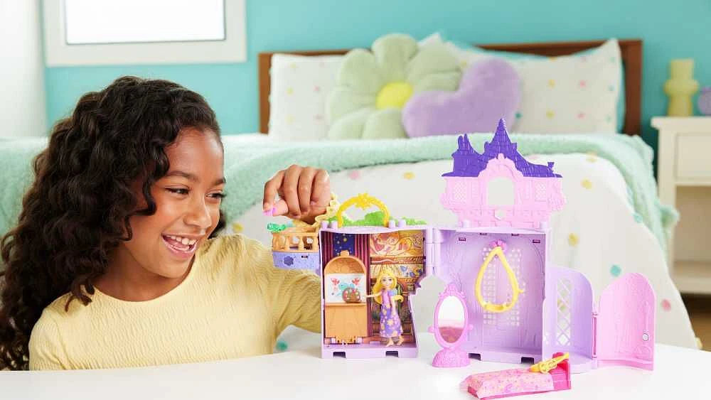 Disney Princess Rapunzel Storytime Stackers Doll House, Small Doll, Pascal Figure & 7 Accessories