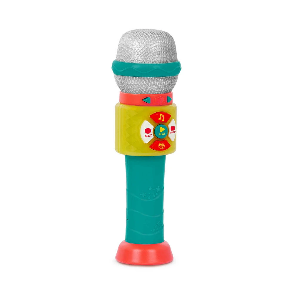 B. toys Shinin' Musical Mic Toy Musical Microphone with Bluetooth