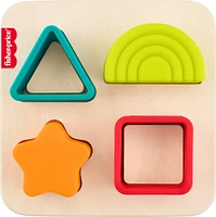Fisher-Price Casse-tête en silicone et bois, tri, 5éléments