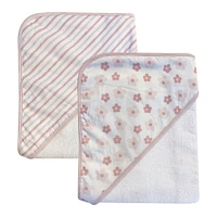 Serviette de bain Rose pqt 2