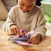 PAW Patrol Jungle Pups, Skye's Falcon Vehicle, Avion à réaction avec figurine à collectionner