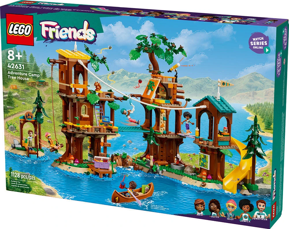 LEGO Friends Adventure Camp Tree House Camping Playset Toy, Gift Idea for Kids 42631