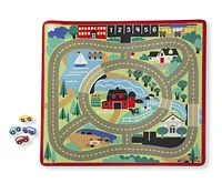 Melissa & Doug - Road Rug with 4 wooden cars