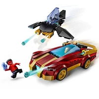 LEGO Marvel La voiture d'Iron Man et Black Panther contre Hulk rouge, Ensemble de jeu à construire avec avec figurines 76310