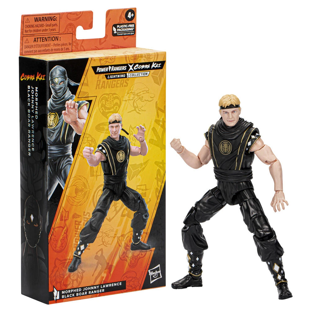 Power Rangers Lightning Collection Mighty Morphin X Cobra Kai Johnny Lawrence Black Boar Ranger 6-Inch Action Figure - R Exclusive
