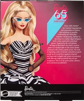 Barbie Signature 65th Anniversary Collectible Doll with Black and White Gown