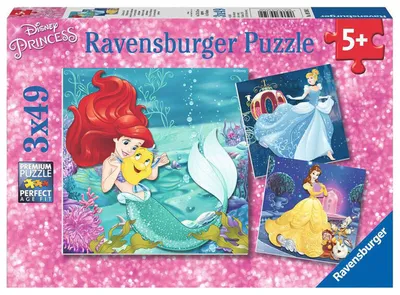 Ravensburger - Disney Princess - Princesses Adventure Puzzle 3 x 49pc