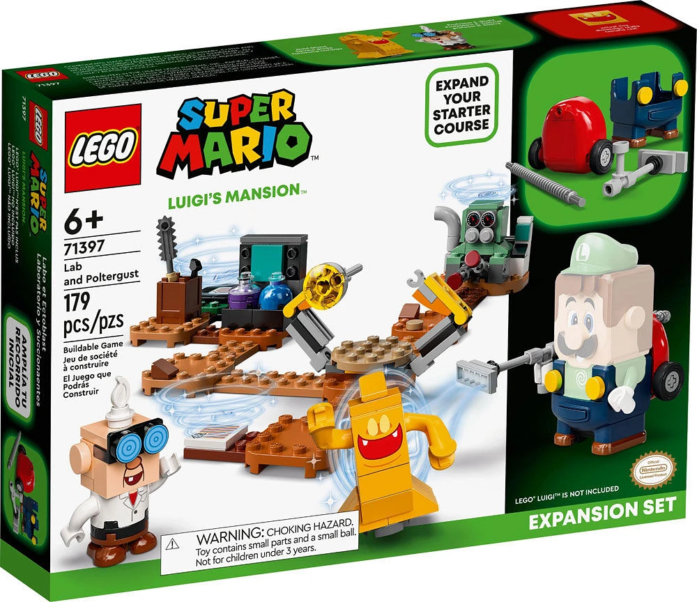 LEGO Super Mario Luigi's Mansion Lab and Poltergust Expansion Set 71397 (179 Pcs)