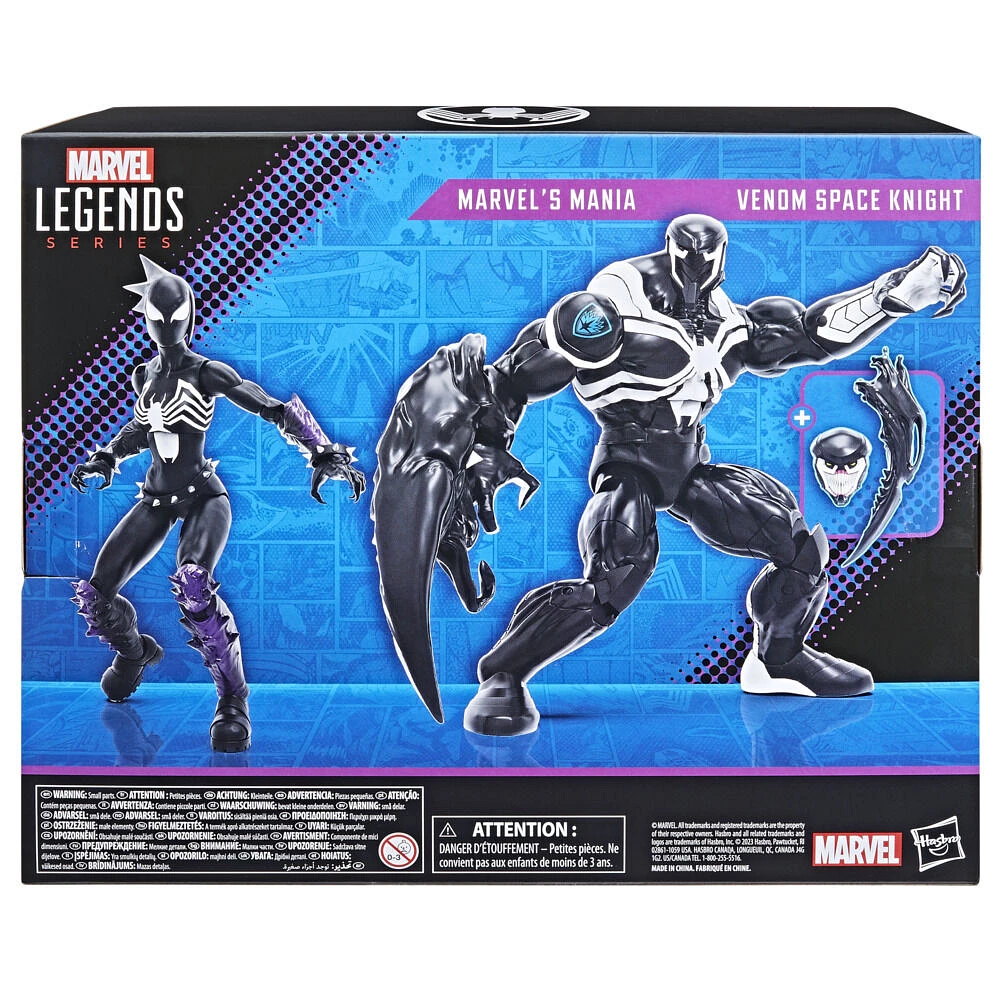 Hasbro Marvel Legends Series Venom Space Knight and Marvel's Mania, 2-Pack of Comics 6 Inch Marvel Legends Action Figures - R Exclusive