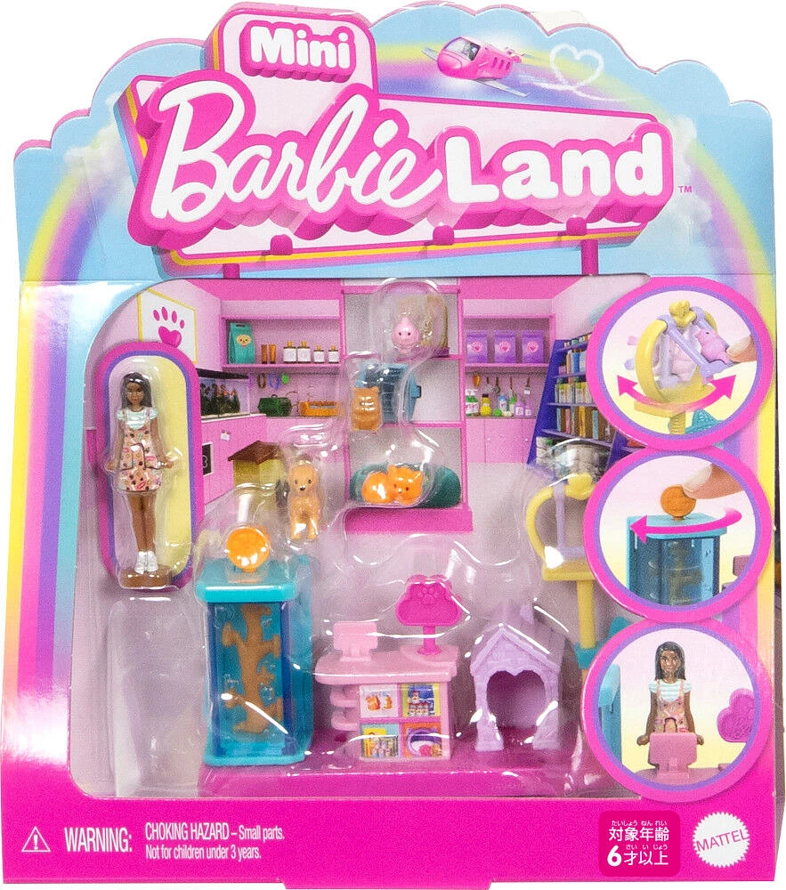 Barbie Mini BarbieLand Collectible Playsets with 1.5-Inch Doll and Interactive Play Areas for Storytelling Fun