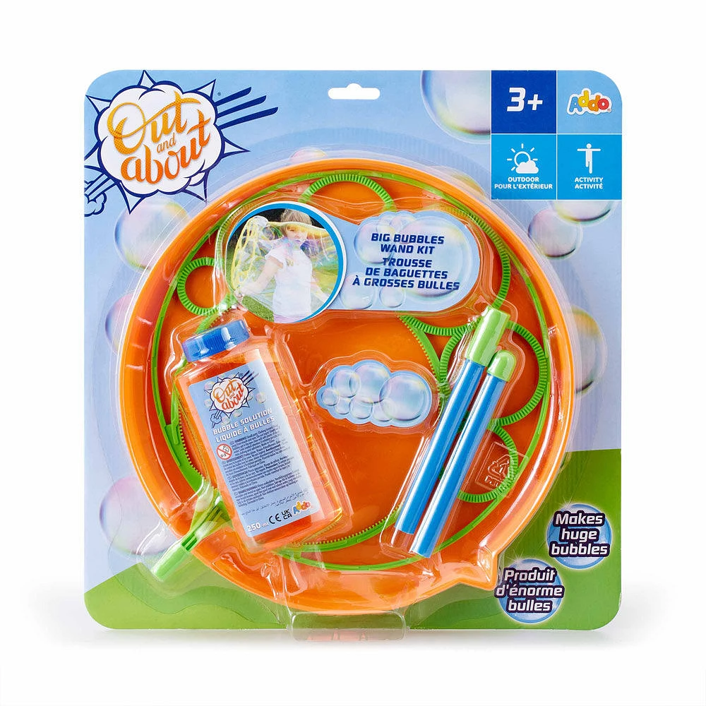 Trousse de bulles Out and About Big Bubbles Wand - Notre exlcusivité - Les couleurs peuvent varier