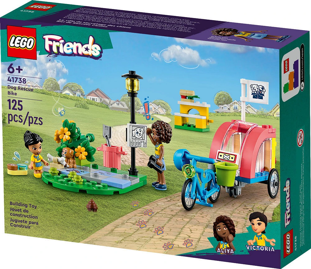 LEGO Friends Dog Rescue Bike 41738 Building Toy Set (125 Pieces)