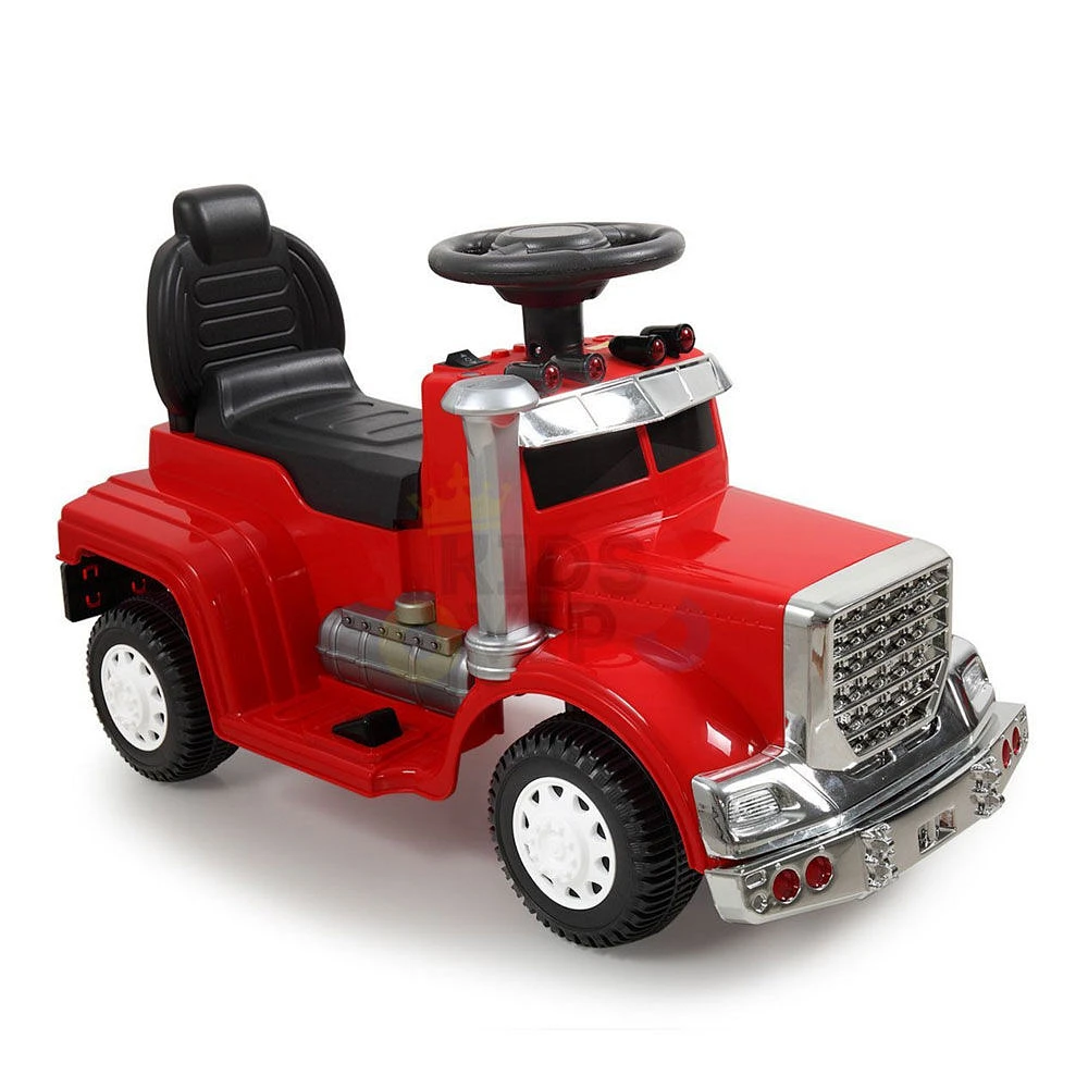 Kidsvip 6V Bigrig Ride/Push Truck- Red - English Edition