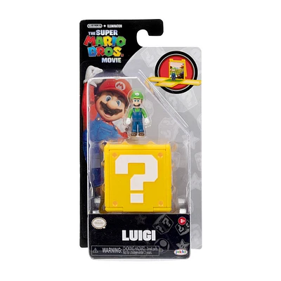 Super Mario Bros Le Film - Figurine miniature 1,25" avec Bloc Point d'interrogation