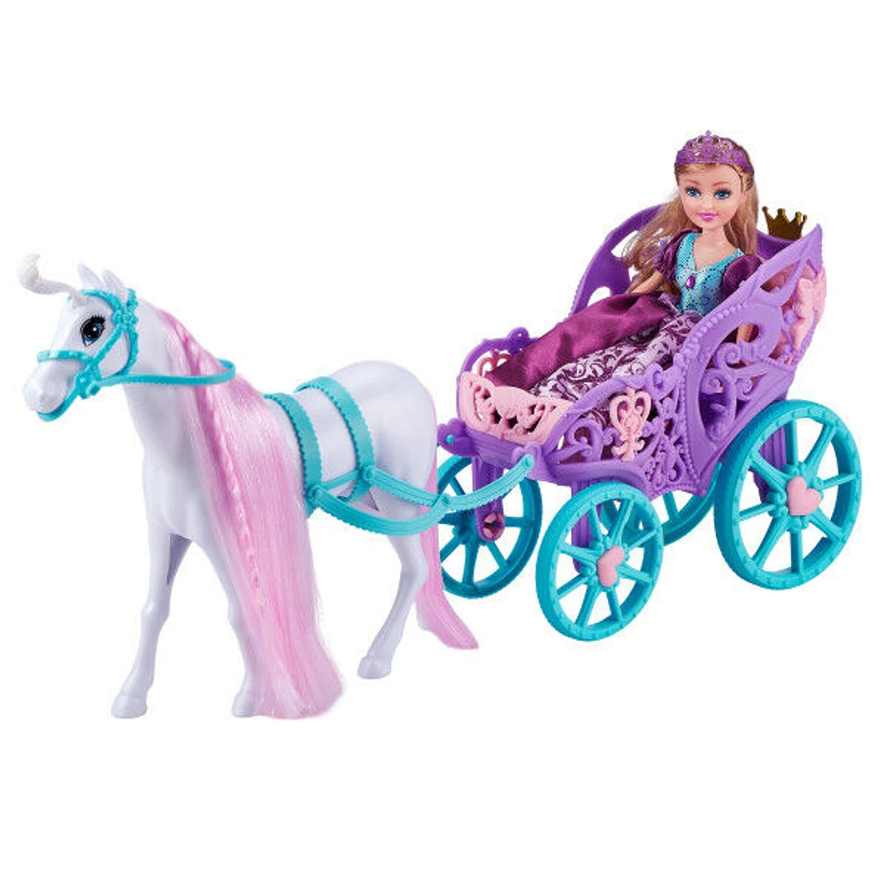 Zuru Sparkle Girlz Princess Doll with Horse and Carriage