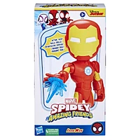 Marvel Spidey and His Amazing Friends Supersized Iron Man 9-inch Action Figure, Preschool Super Hero Toy for Kids