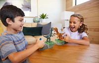 Rock 'Em Sock 'Em Robots Blue vs Atrociraptor Jurassic World Dominion Game