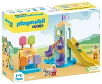 Playmobil - Aire de jeux avec toboggan géant 1.2.3