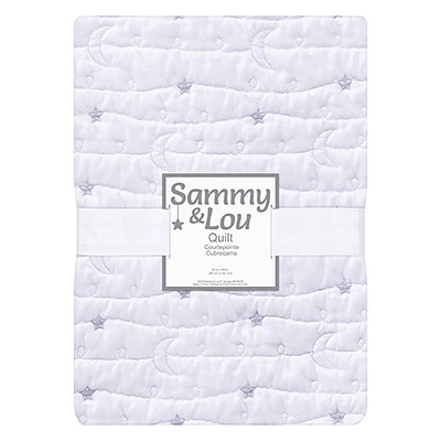 Sammy & Lou Nursery Quilt - Lune et étoiles