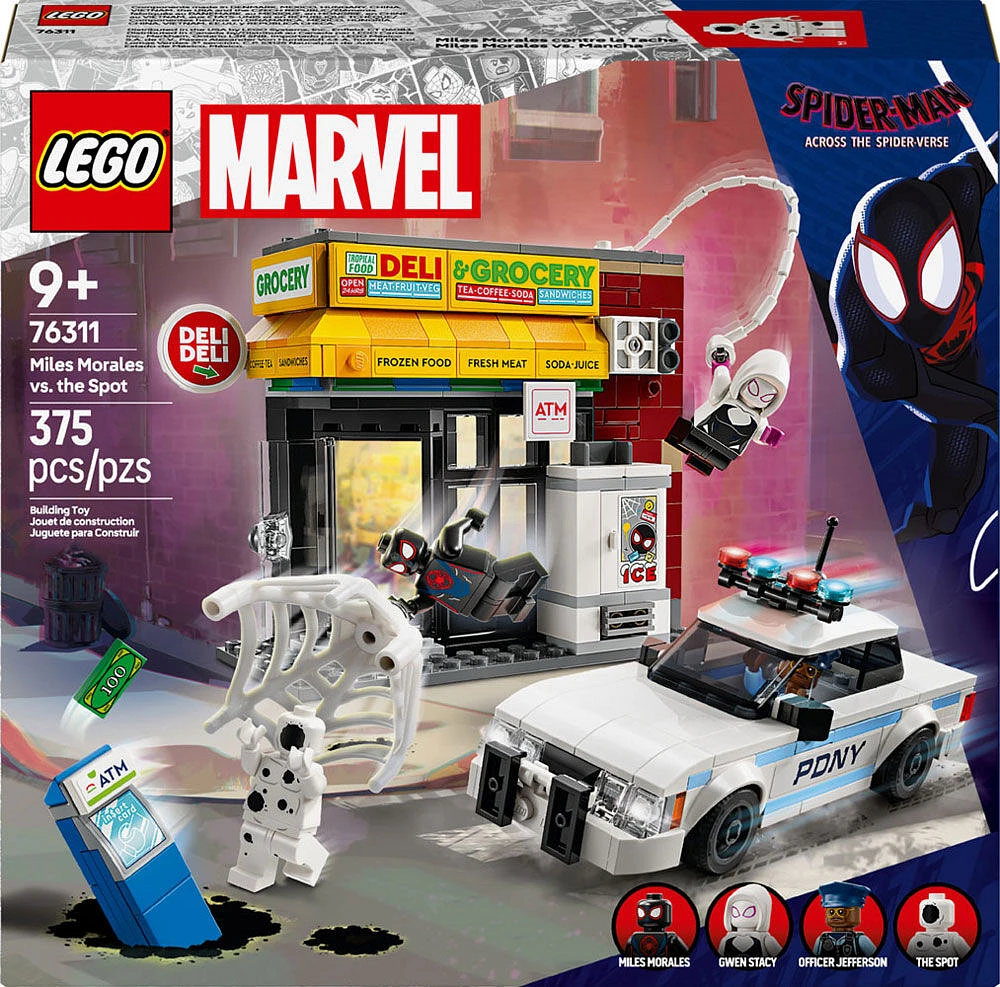 LEGO Marvel Spider-Verse Miles Morales vs. The Spot Building Set - Marvel Superhero Toy - 76311