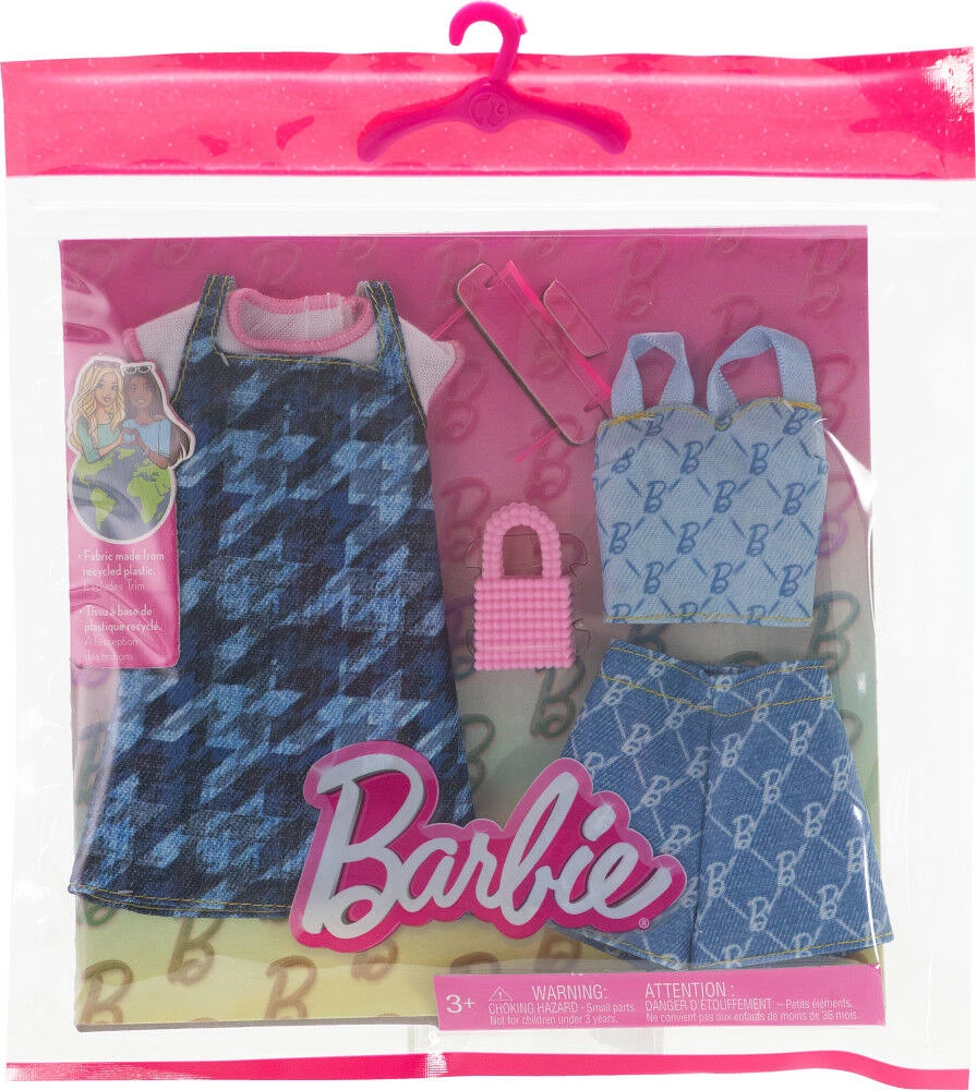 Barbie Doll Clothing, Fashion and Accessory Pack in All Denim (2 Outfits)