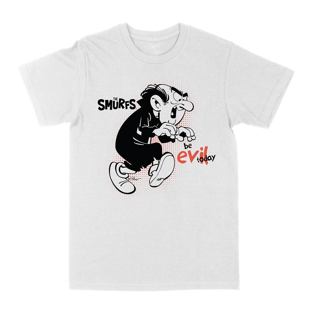 Smurfs Be Evil Today- White T-Shirt