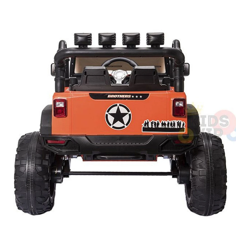 KidsVip 24V EVA Big Wheels Edition Kids Ride On Truck avec RC - Orange - Édition anglaise