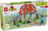 LEGO DUPLO Town Train Bridge and Tracks Expansion Set - 10 Extra Pieces of Train Tracks - 10426