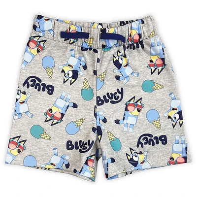 Bluey Pull-on Short - Grey Mix 