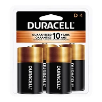 Duracell CopperTop D Alkaline Batteries - 4 count