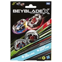 Beyblade X Tail Viper 5-80O and Sword Dran 3-60F Top Dual Pack Set